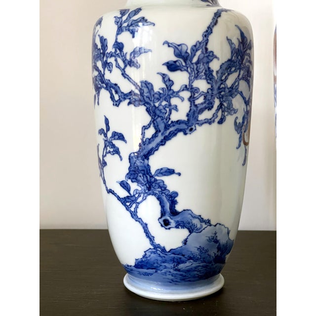 Pair of Rare Porcelain Commemorative Vases by Makuzu Kozan Meiji Period For Sale - Image 12 of 18