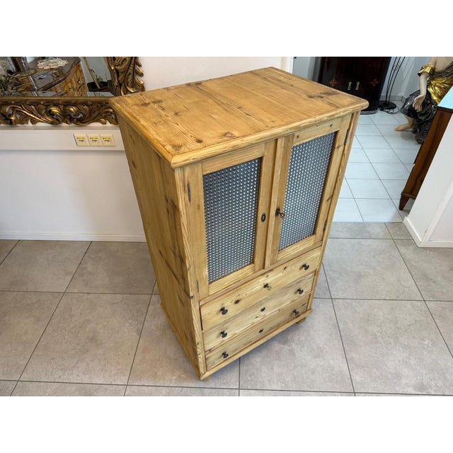 Rustic Farmhouse Cupboard in Spruce Wood For Sale - Image 12 of 14