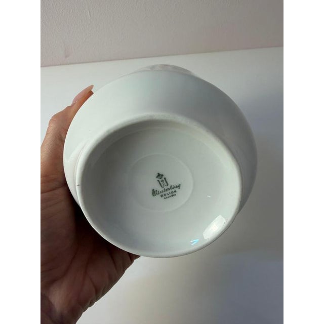 Ceramic White Porcelain Vase by Winterling Bavaria For Sale - Image 7 of 10