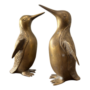 Vintage Brass Penguins - A Pair