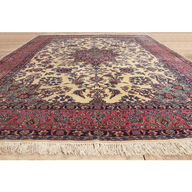 Antique Persian Kerman Rug, 10'01 X 13'08 For Sale - Image 9 of 9