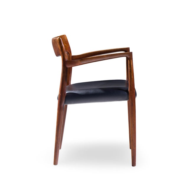 Brown Niels Moller Model 57 Mid Century Danish Rosewood Chair For Sale - Image 8 of 10