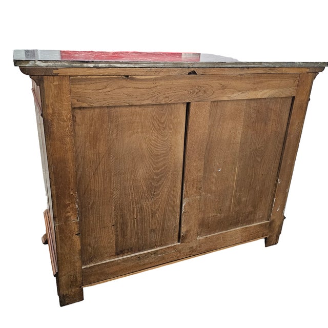 19th Century French Louis Philippe Burl Walnut Commode With Marble Top For Sale In San Francisco - Image 6 of 18