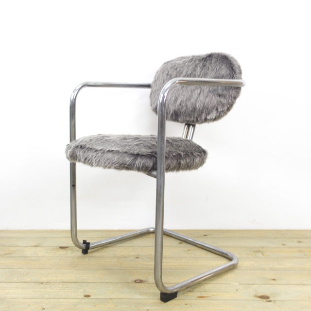 Vintage Faux Leather Chair, Spain, 1970s For Sale - Image 3 of 13