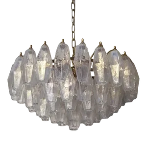 Opalino Murano Glass Poliedro Sputnik Chandelier