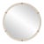 Faux Shagreen/Gold Round Mirror For Sale