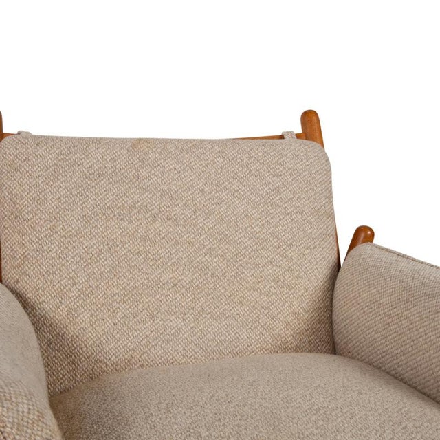 CFC Silkeborg Mid-Century Danish Genius Armchair in Teak with Grey Upholstery by Illum Wikkelsø for CFC Silkeborg, 1975 For Sale - Image 4 of 15