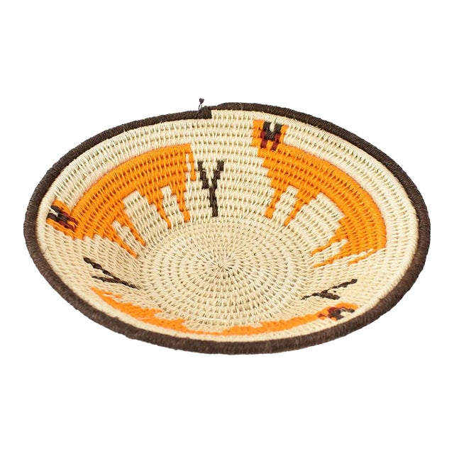 Early 20th Century Sisal Handwoven Animal Basket Eswatini 9inch For Sale