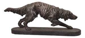Bruno Tornati, Dog Sculpture, 1900s, Silver Plated Metal