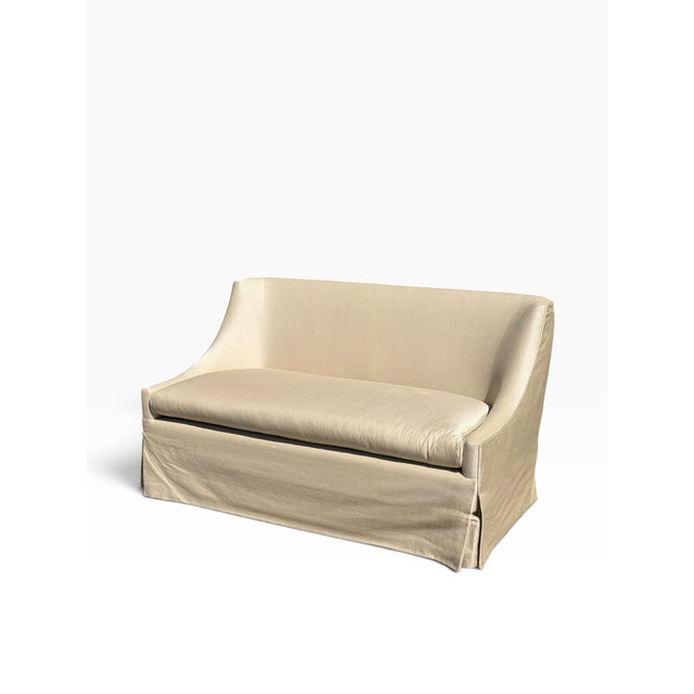 1990s Art Deco Sally Sirkin Lewis for J. Robert Scott Spoon Back Sofa For Sale - Image 5 of 5