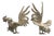 Vintage Two Fighting Roosters in Silver-Plating, Set of 2 For Sale