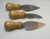 1990s Vintage Professional 3 Pc Large Cheese Knife Set Boni Italy Stainless Steel & Beechwood For Sale - Image 5 of 6