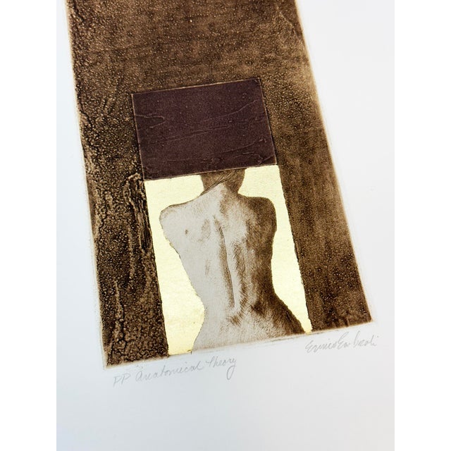 Contemporary Gold Leaf Embellished Print by Enrico Embroli For Sale - Image 3 of 3