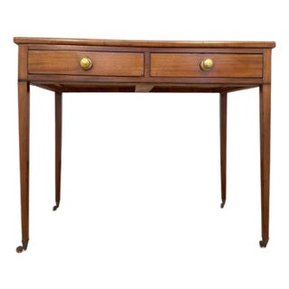 Late 19th Century English Victorian Mahogany Two-Drawer Writing Table For Sale