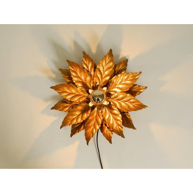 Large Gold-Plated Ceiling Lamp in the style of Hans Kögl Florentine, 1980s For Sale - Image 9 of 18