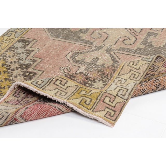 Mid 20th Century Turkish Handknotted Wool Area Rug For Sale - Image 6 of 7