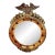 Mid 20th Century Federal-Style American Eagle-Topped Gilt Wood “Bullseye” Convex Mirror For Sale