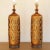 Absolutely Gorgeous set of Two Large Ceramic Lamps with a beautiful deep warm golden color that catches the light in...