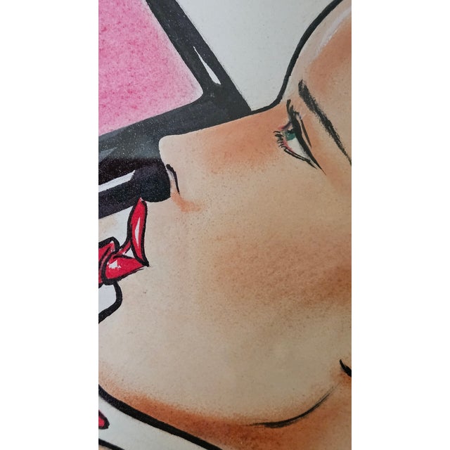 Stylish fashion and beauty illustration signed “Alvaro,” featuring glamorous figures, cosmetics, and elegant hand details....