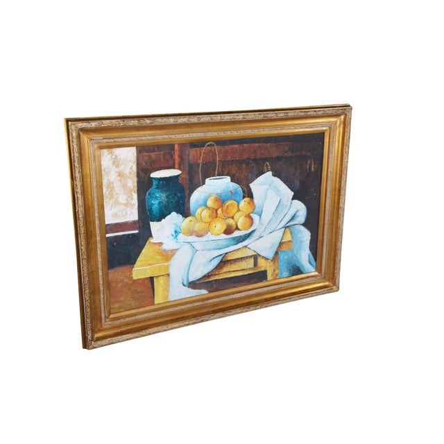 Contemporary School oil painting After Paul Cezanne's Still Life with a Chest of Drawers (1883/87). The original is...
