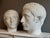 Young and Older Julius Caesar Plaster Heads, Set of 2 For Sale - Image 4 of 15