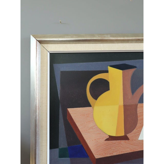 Mid 20th Century 1963 Mid-Century Modern 'Cubist Citrus' Vintage Original Still Life Oil Painting, Framed For Sale - Image 5 of 11