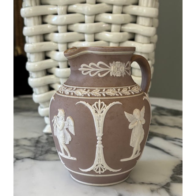 Antique Adam's Lilac Jasper Dip / Lilac Jasperware Petite Pitcher, Made in England For Sale - Image 10 of 15