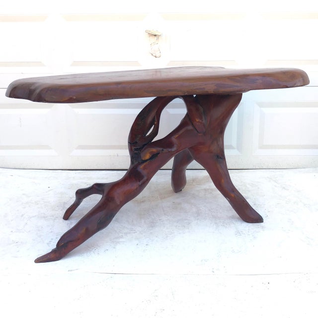 Vintage Live Edge Wood Slab Table