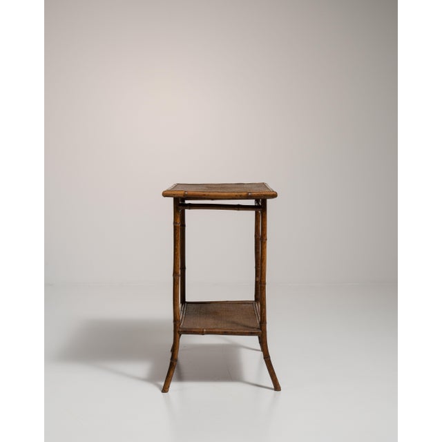 19th Century France Napoleon III Brown Bamboo Side Table For Sale - Image 12 of 13
