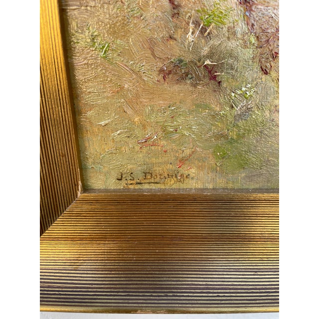 Wood 19th Century French Painting of Cliff Side House For Sale - Image 7 of 12