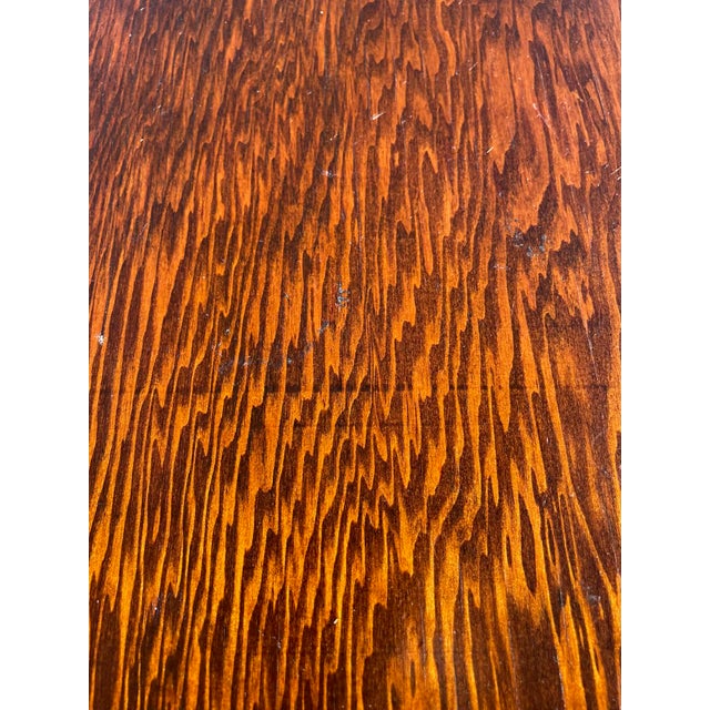 Early 19th Century Arts & Crafts Mission Oak Craftsman Serving Table / Buffet Sideboard/Writing Desk For Sale - Image 13 of 16