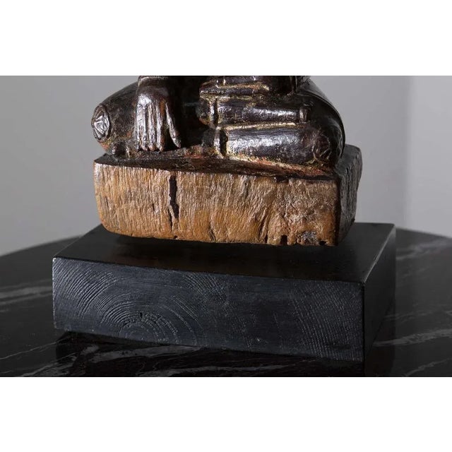 Thai Artist, Sculpture of Buddha, 19th Century, Walnut For Sale - Image 3 of 11