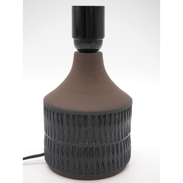 Handmade Blue Ceramic Table Lamp by Tomas Anagrius for Kvidinge Keramik, Sweden, 1960s For Sale - Image 4 of 10