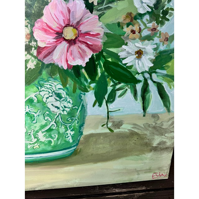 Textile Bouquet Still Life Painting For Sale - Image 7 of 13