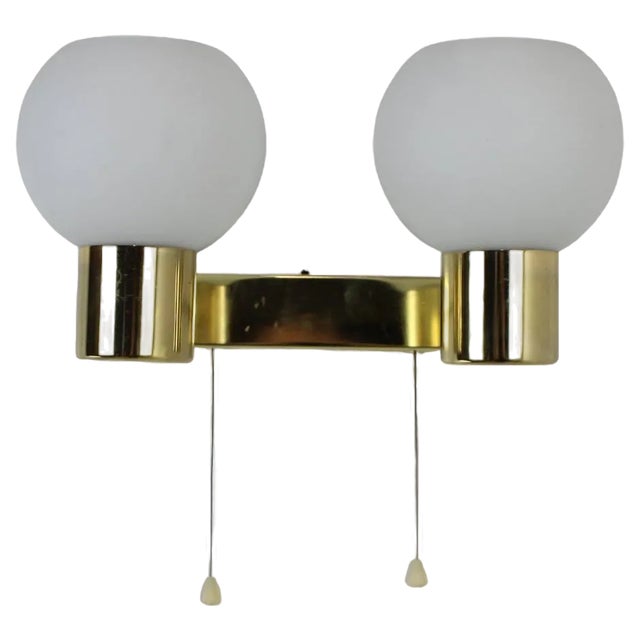 Wall Lamp attributed to Kamenicky Senov, Czechoslovakia, 1970s For Sale