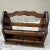 Vintage 1970s Rustic/Primitive Pine Wood Magazine Rack/Vinyl Record Holder For Sale - Image 9 of 9
