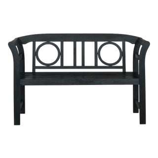 Reid 2 Seat Bench in Dark Slate Grey For Sale