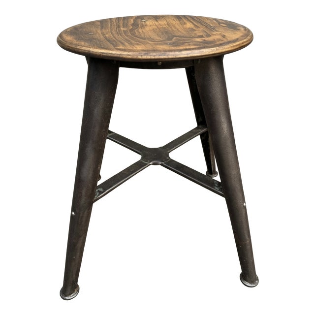 Industrial 4-Leg Work Stool from Ama, 1930s For Sale