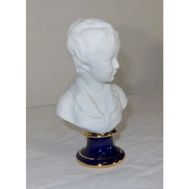 Small Bust of Alexandre Brongniart in Biscuit Porcelain in the style of J.A. Houdon For Sale - Image 4 of 12