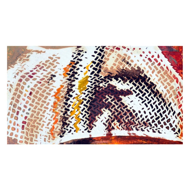 Red and brown abstract by Les (Leslie Luverne) Anderson (American, 1928-2009). From the estate of Les Anderson in...