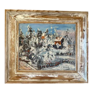 Early 20th Century Winter Scene Painting