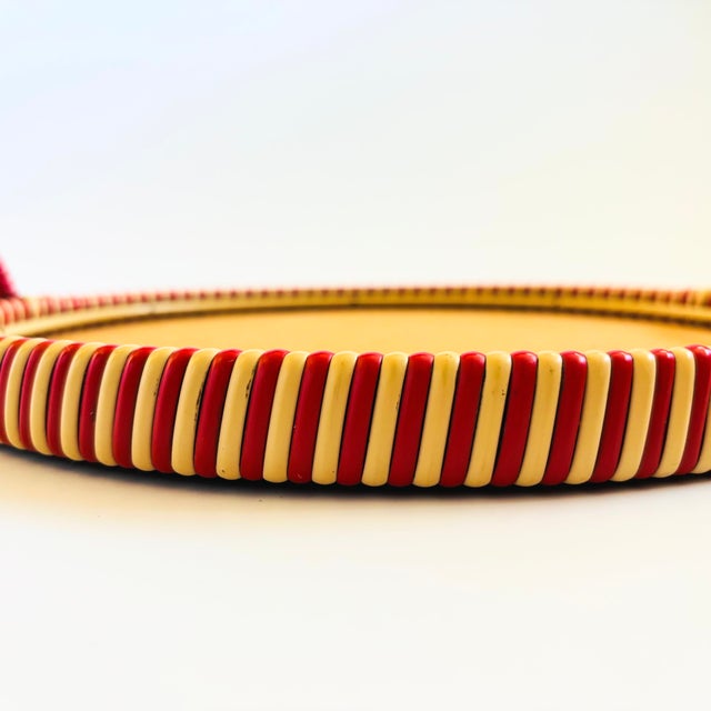 Mid 20th Century Mid Century German Woven Circular Tray For Sale - Image 5 of 11