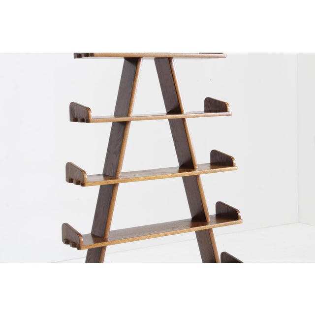 Vintage Brutalist Pyramid Bookcase, 1970s For Sale - Image 4 of 9