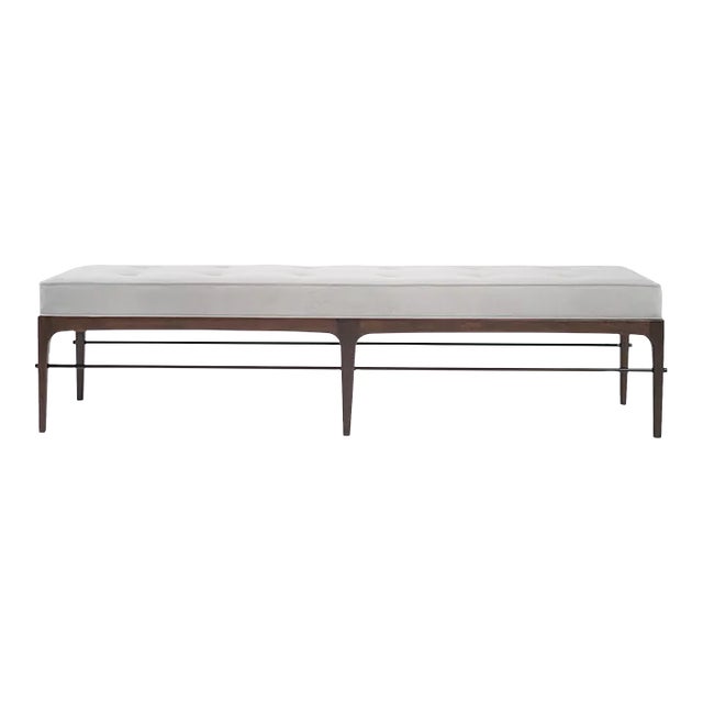 Linear Bench in Dark Walnut Series 72 by Stamford Modern For Sale