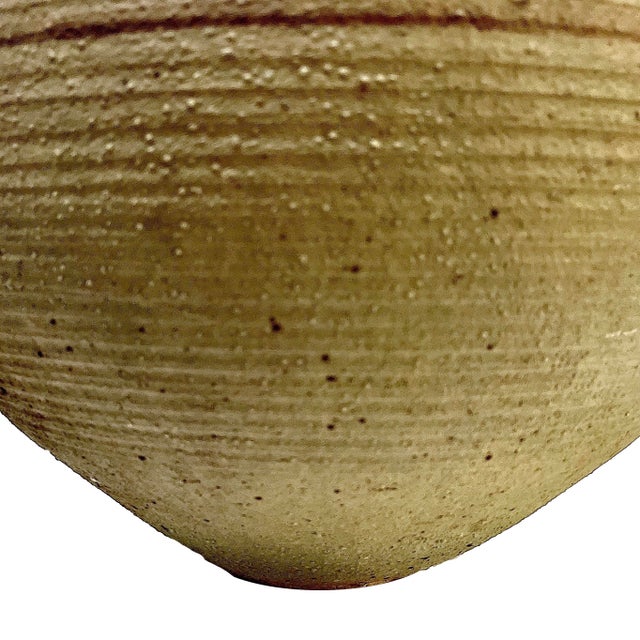 1970's Massive Hand-Crafted Stoneware Vessel With Geometric Decoration by Ken Edwards Montana Potter For Sale - Image 6 of 12
