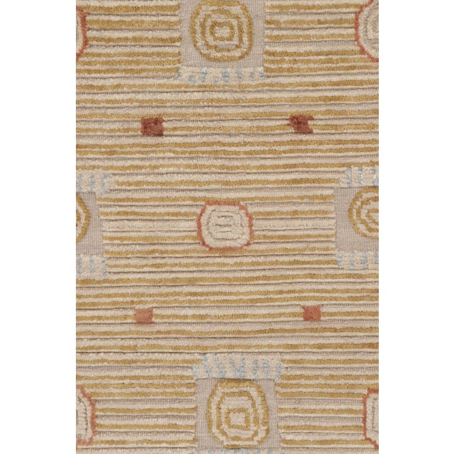 Contemporary Swedish Deco Style Gold Wool, Sari Silk & Natural Silk Rug by Rug & Kilim For Sale In New York - Image 6 of 10