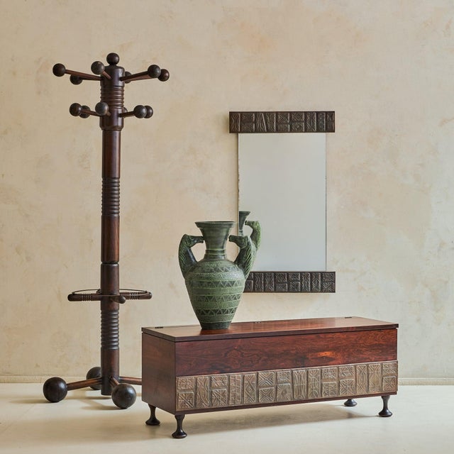 Crafted by the esteemed Milanese metal atelier Santambrogio e De Berti—known for their collaborations with Gio Ponti—this...