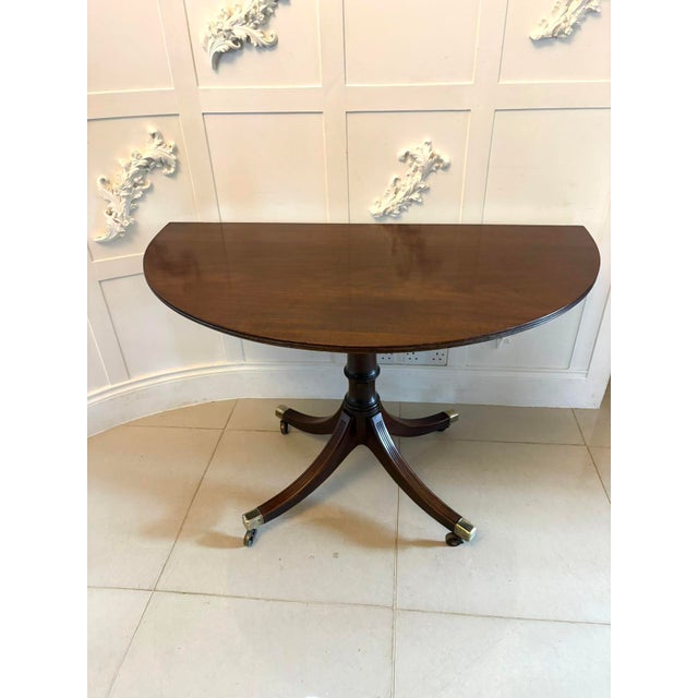 Wood Antique Georgian Mahogany Extendable Triple Pillar Dining Table, 1800 For Sale - Image 7 of 18