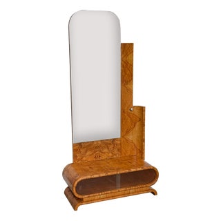 Art-Deco Walnut Dressing Mirror, 1930s For Sale