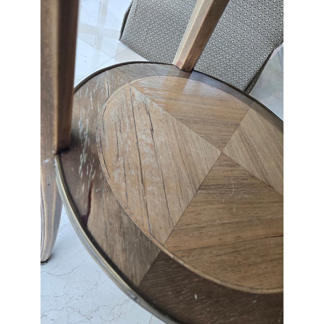 French Louis 16th Style Bronze, Marble and Wood Gueridon Table For Sale - Image 12 of 13